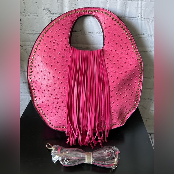 Handbag Republic Bags Nwot Vegan Leather Pink Ostrichembossed